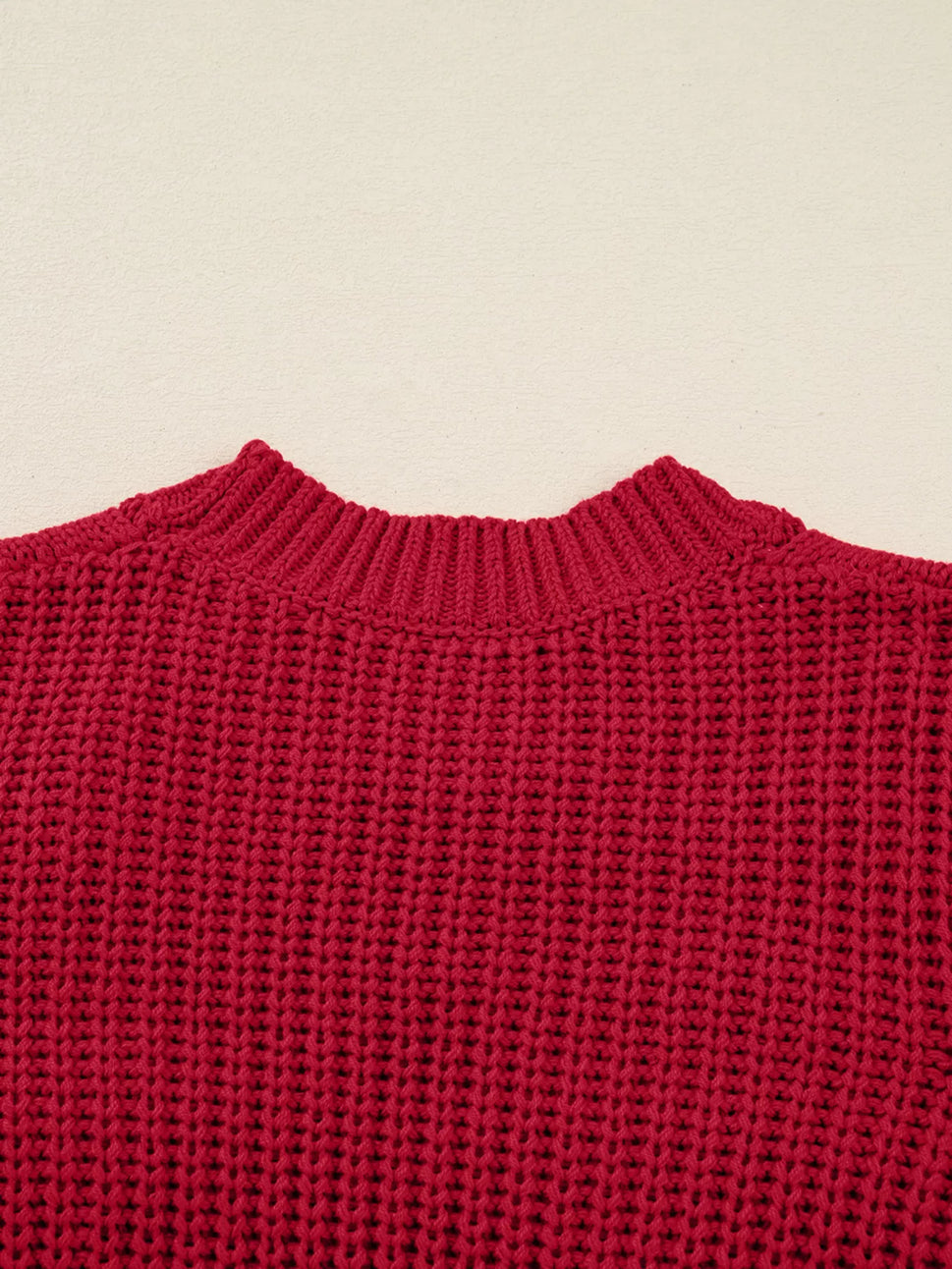 Plaid Lace Up Detail Christmas Holiday Puff Short Sleeve Sweater