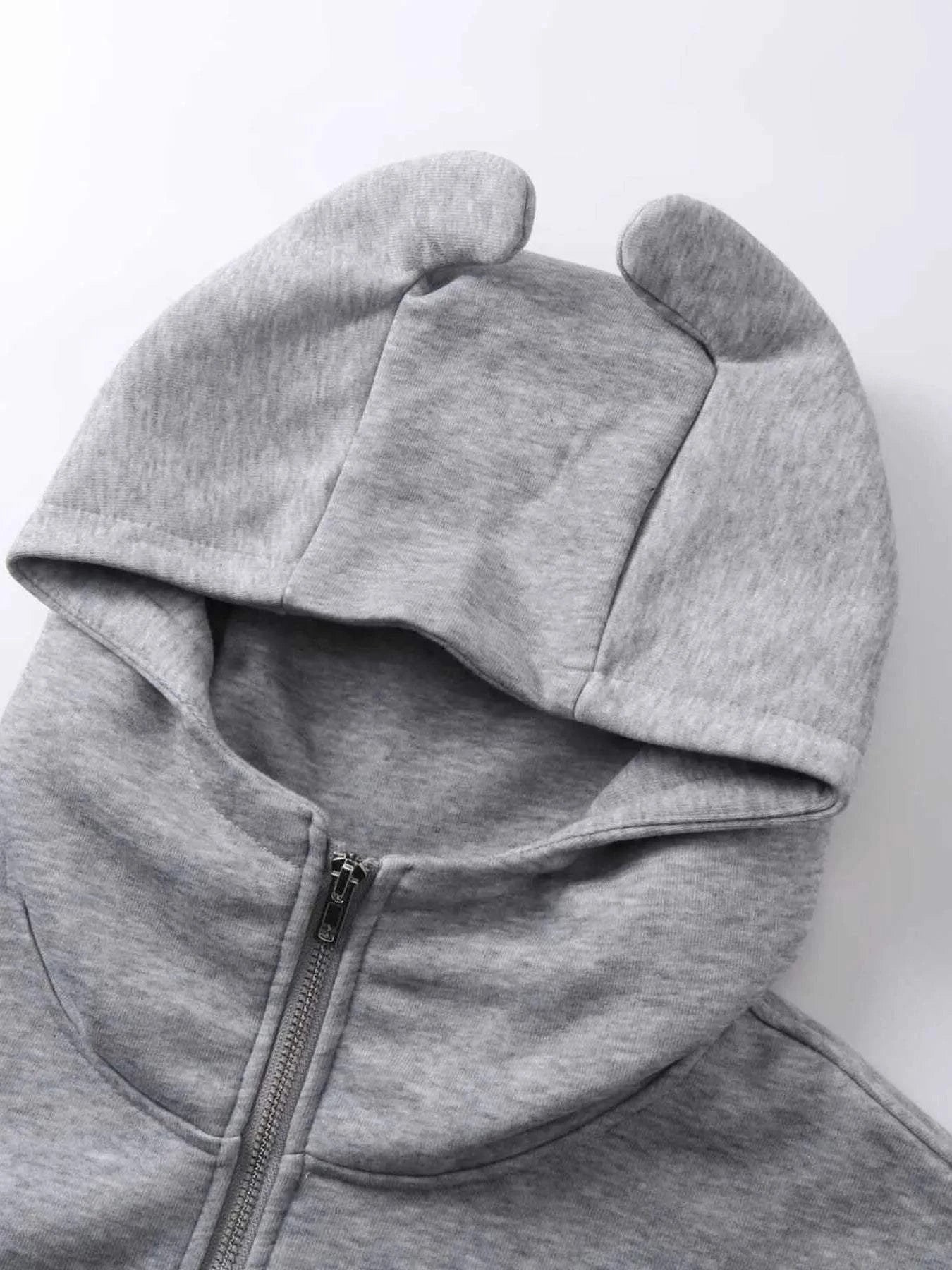 Men's Devil Horn Zip-Up Hoodie