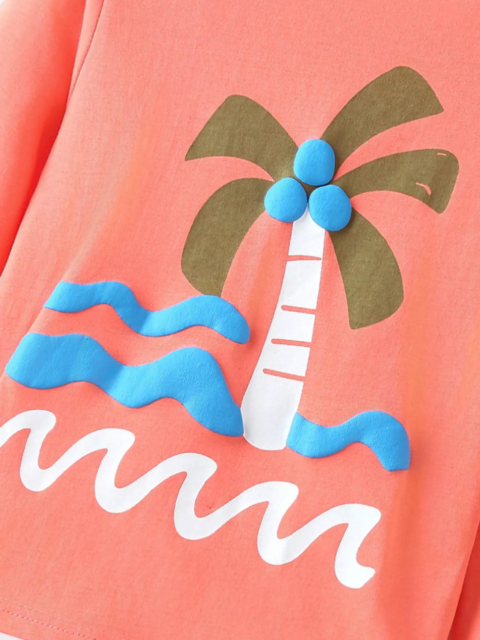 Children's Tropical Print Long Sleeve Pajama Set