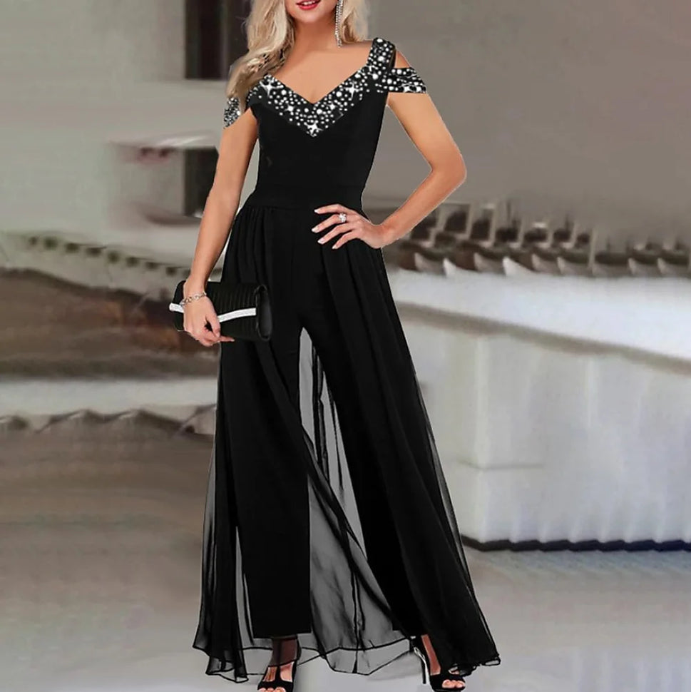 Elegant Sleeveless V-Neck Jumpsuit