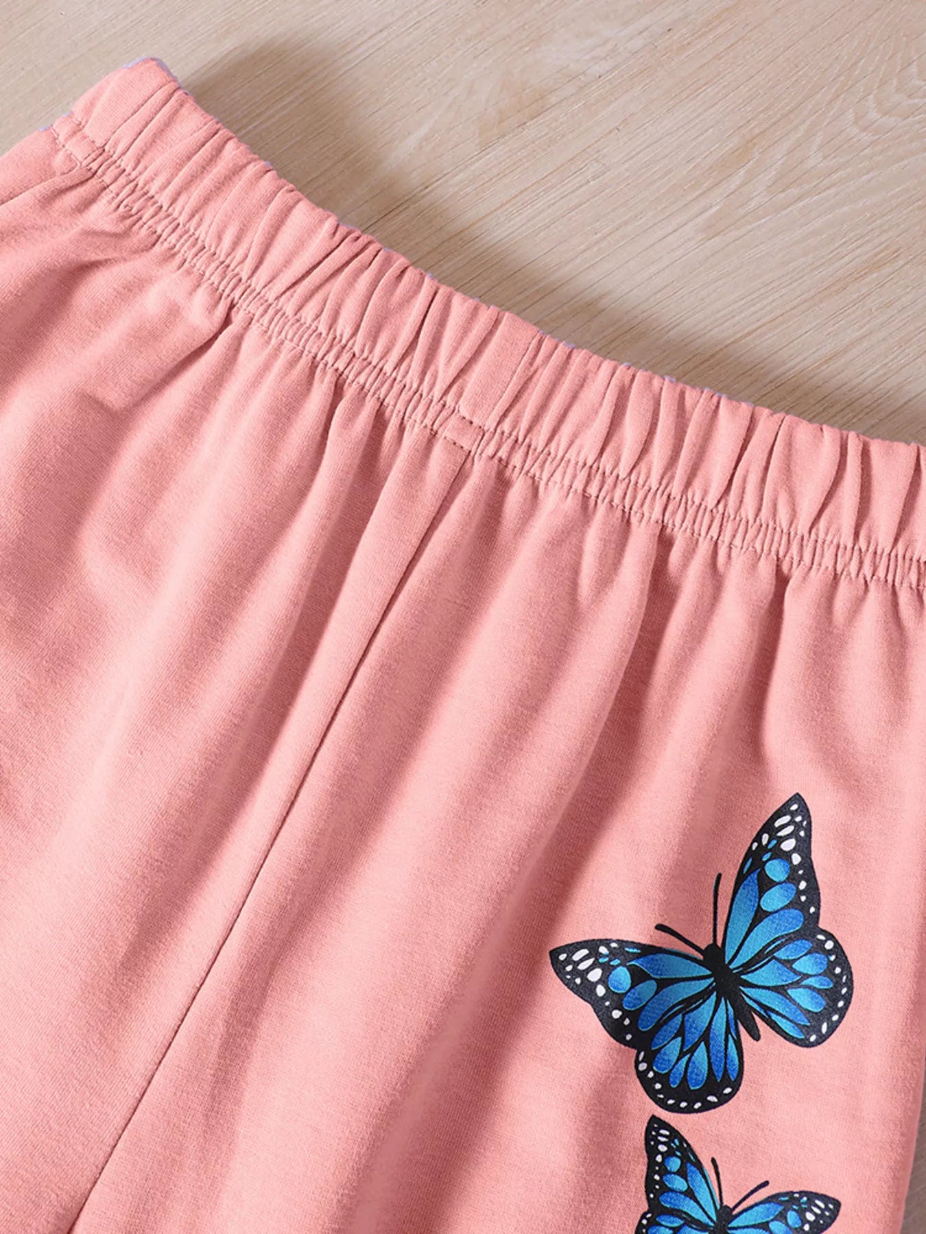 Childrens's Butterfly Print Hoodie & Pants Set