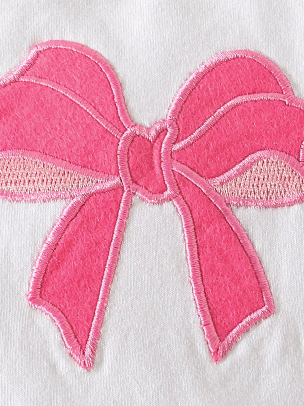 Children's Bowknot Print Ruffle Trim 3 Piece Set