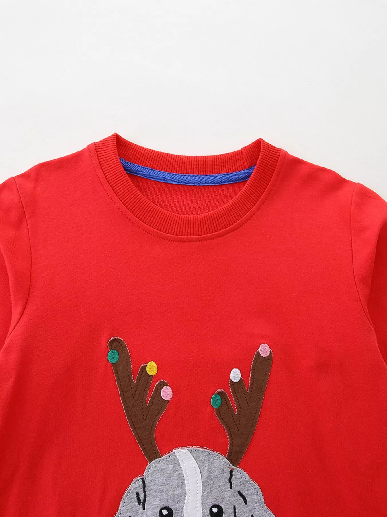 Children's Christmas Dog & Reindeer Round Neck Outfit Set