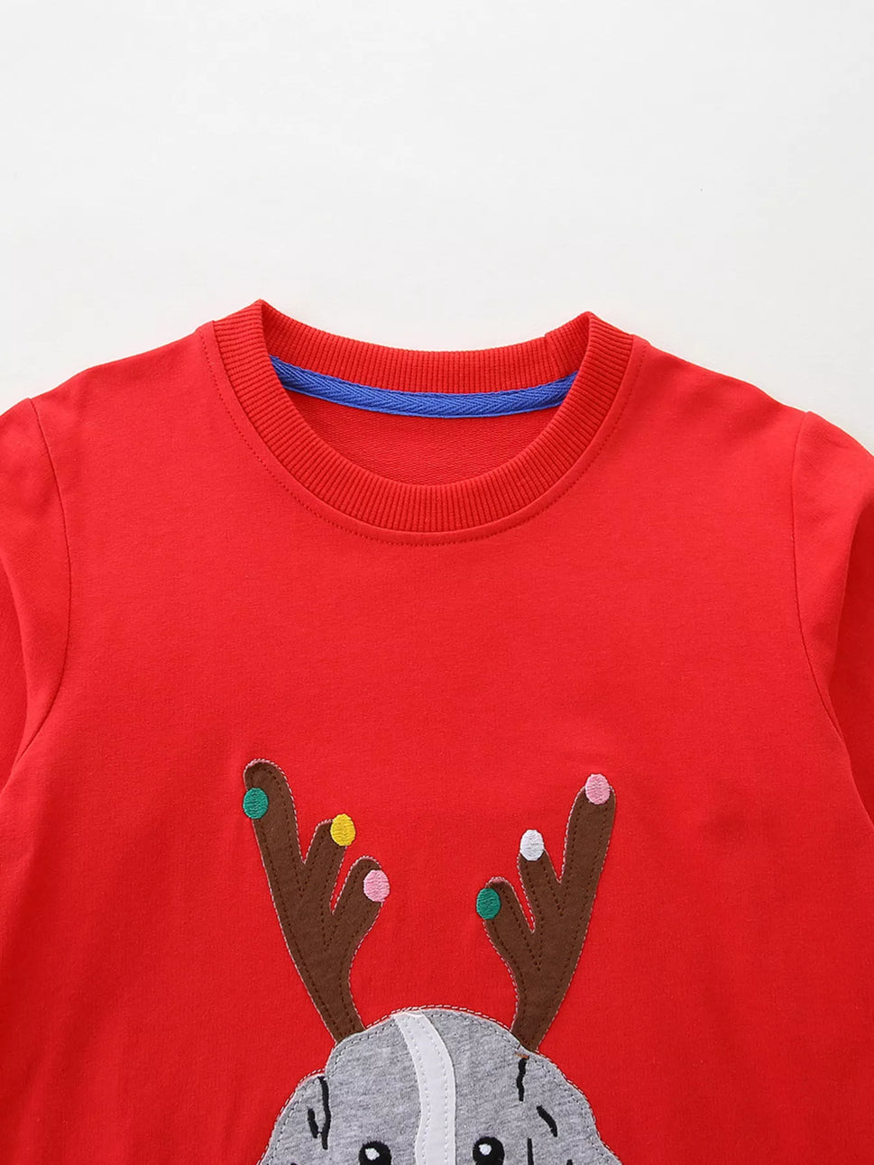 Children's Christmas Dog & Reindeer Round Neck Outfit Set
