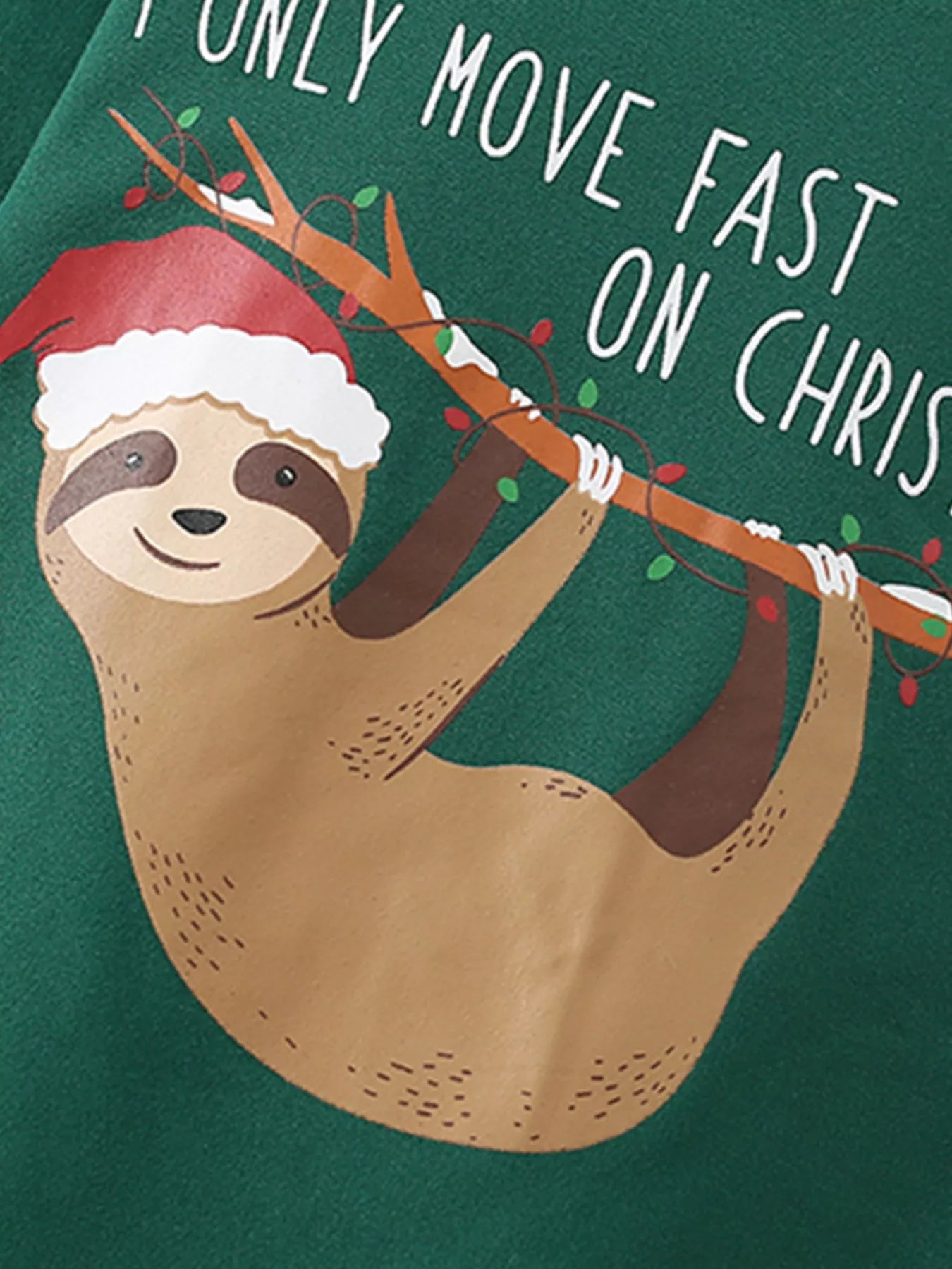 Children's Christmas Sloth Long Sleeve Pajama Set