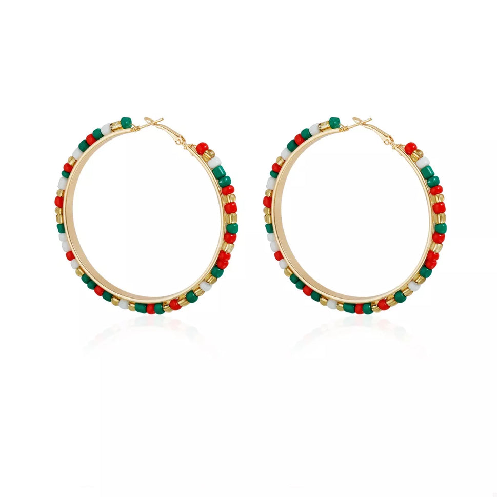 18K Gold-Plated Hoop Earrings
