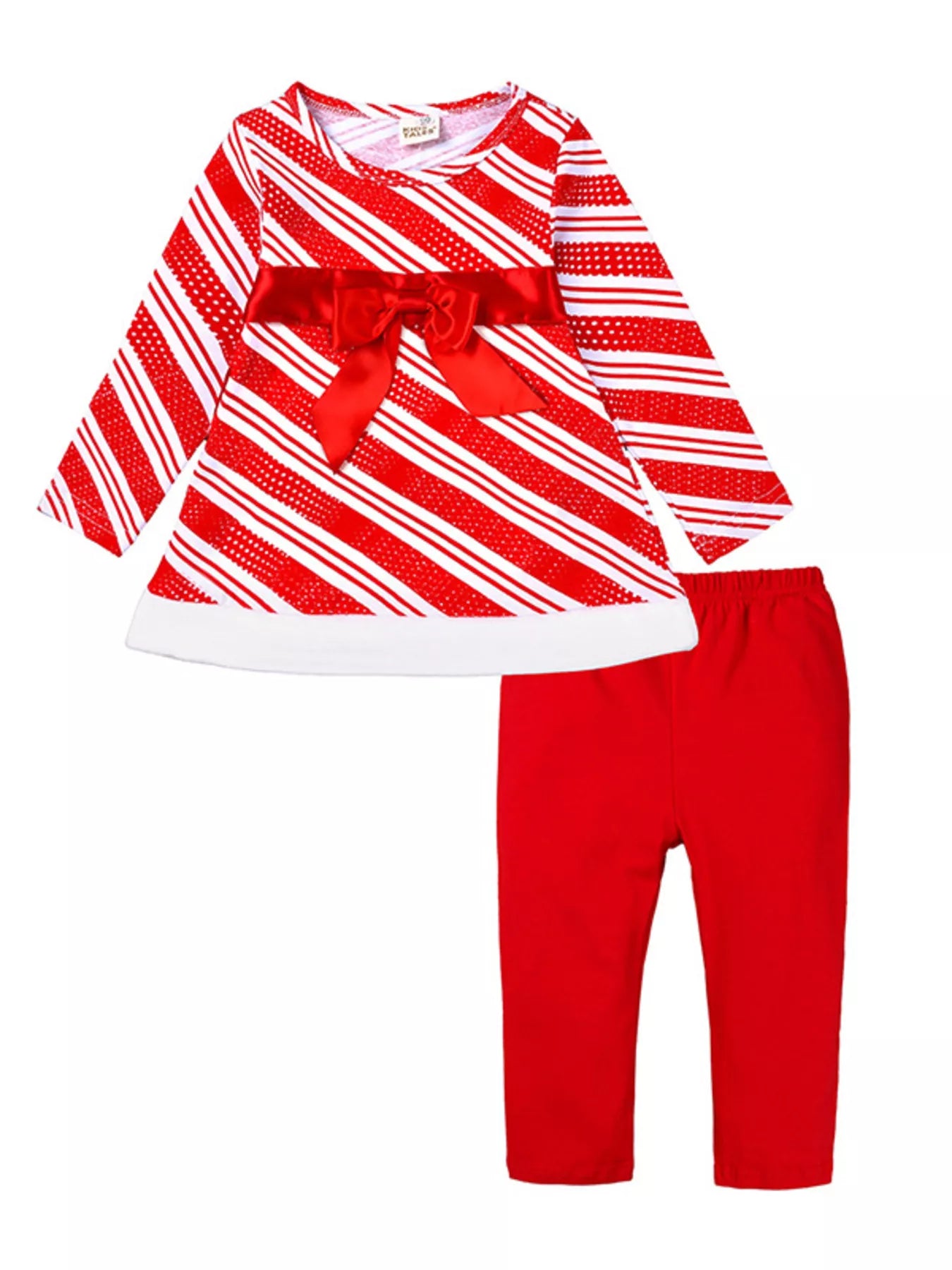 Children's Striped Christmas Outfit Set