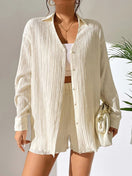 Switch Textured Buttoned Shirt and Shorts Set 3 image