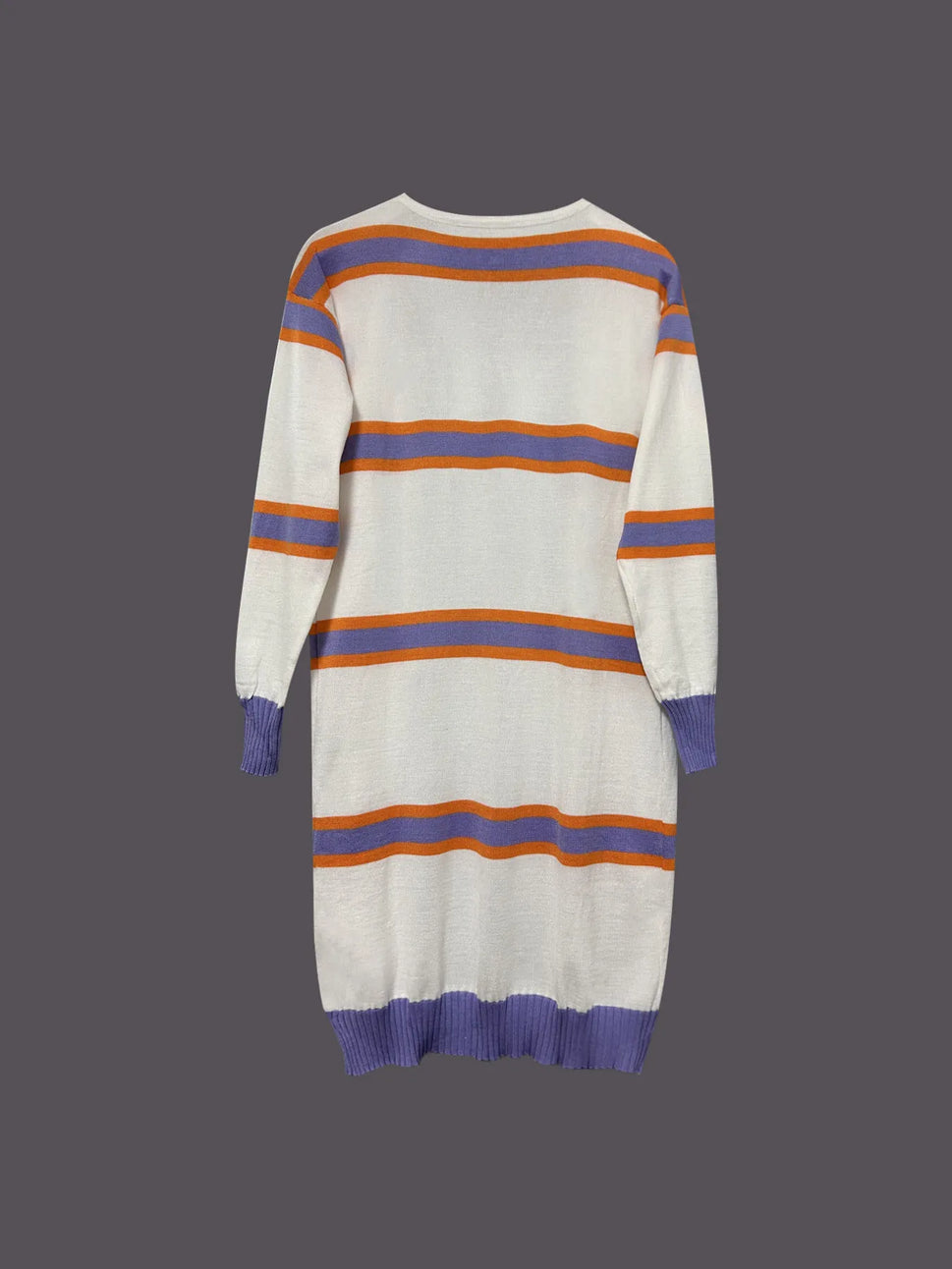 Striped Open Front Longline Cardigan