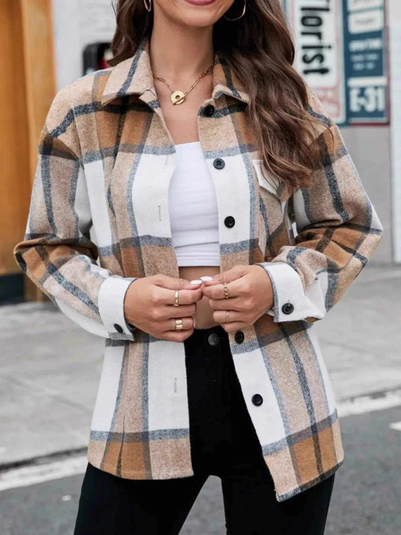 Plaid Button Up Long Sleeve Shirt