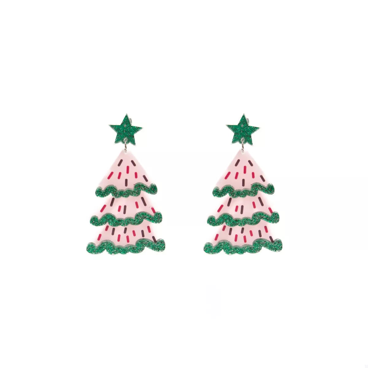 Christmas Tree Dangle Earrings