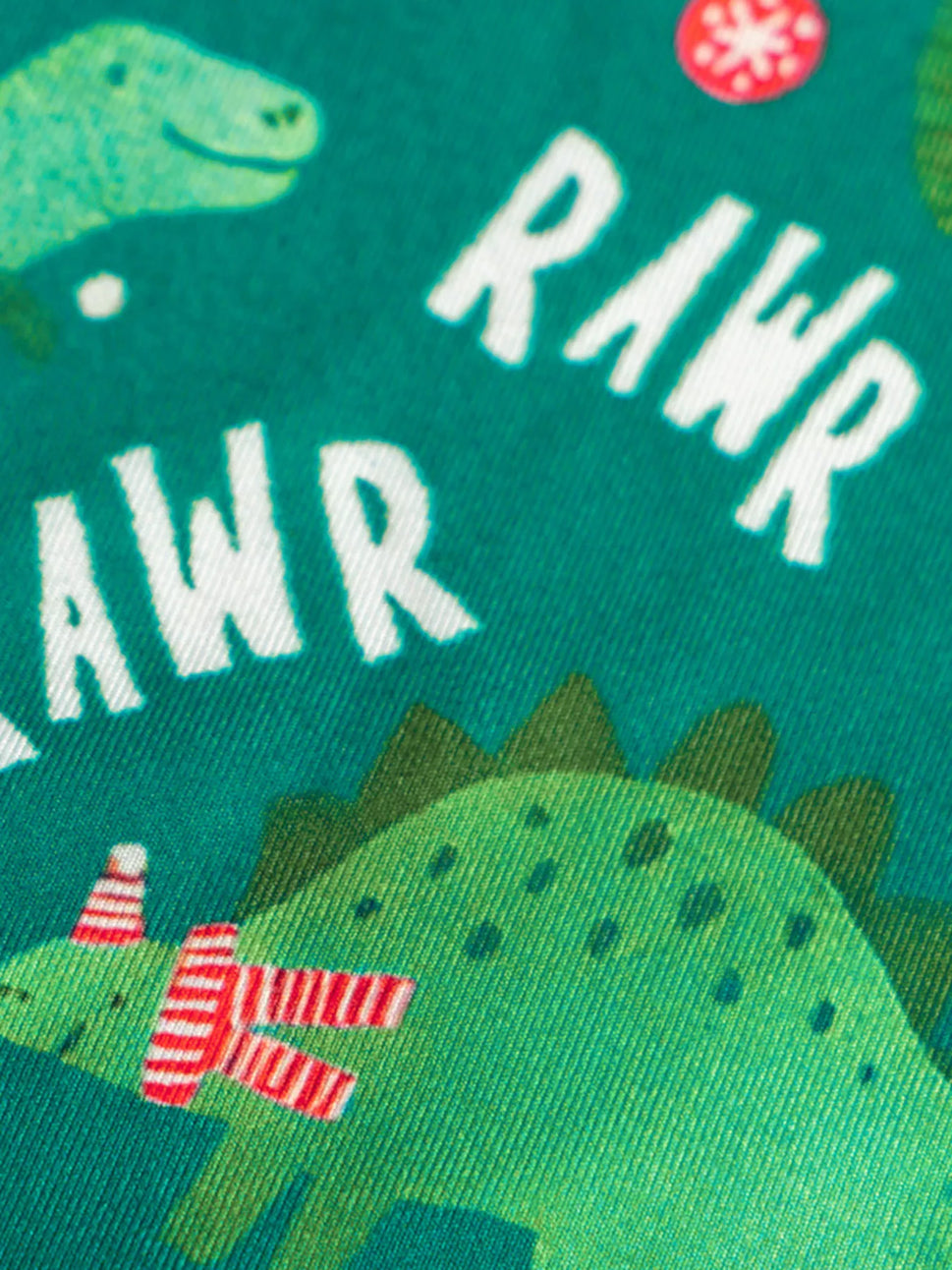 Children's Dinosaur Print Round Neck Pajama Set