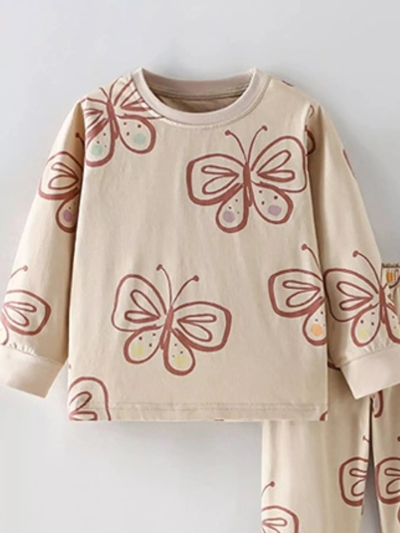 Children's Cute Cartoon Animal Print Pajama Set