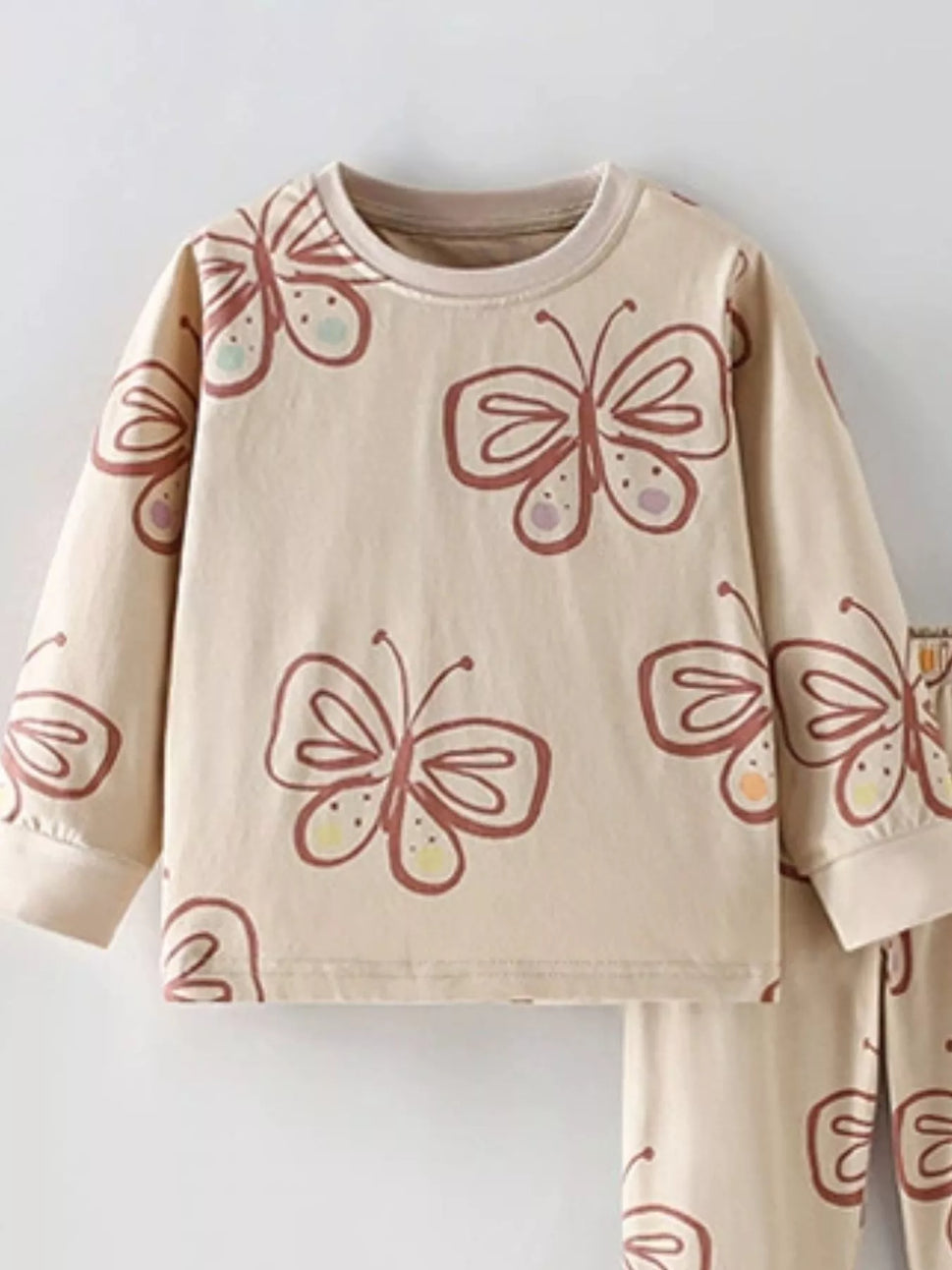 Children's Cute Cartoon Animal Print Pajama Set