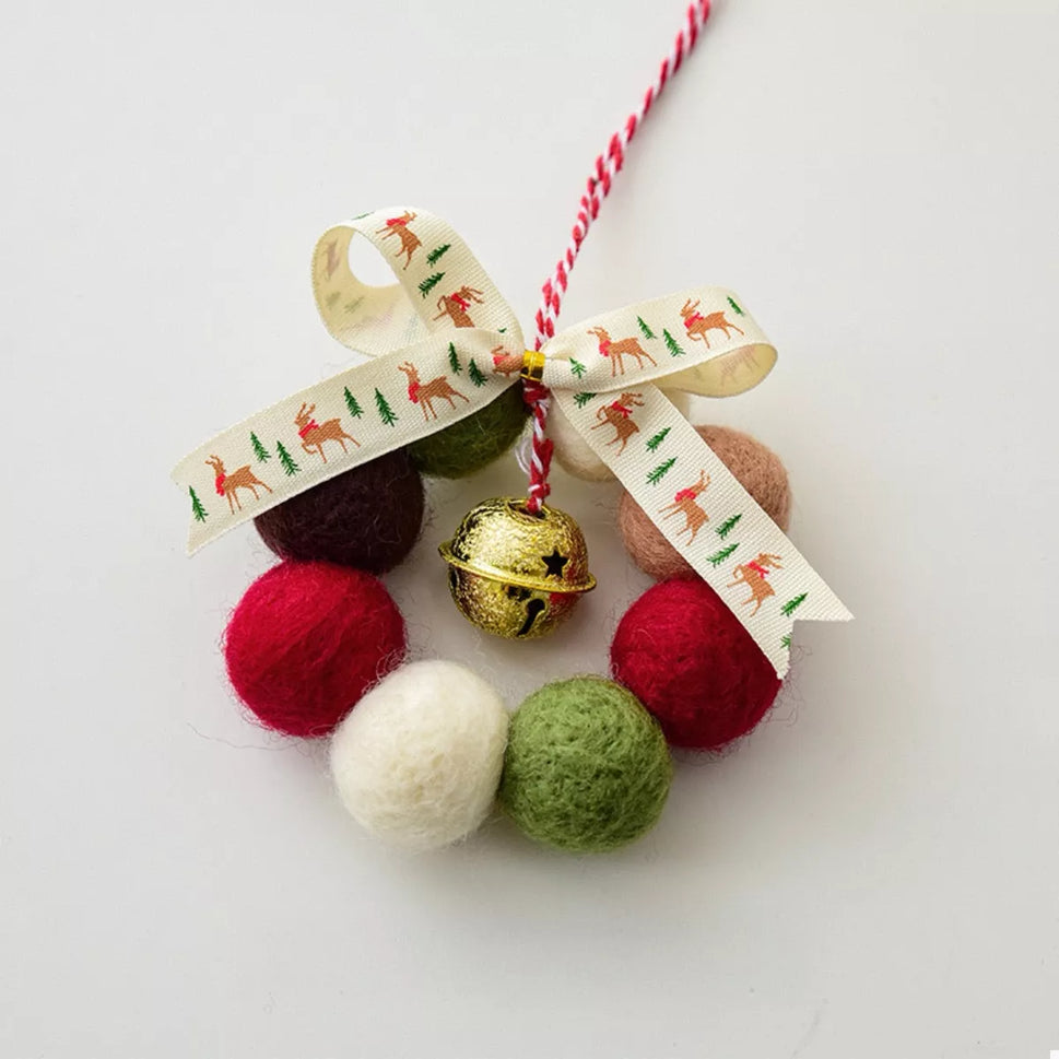 Christmas Felt Ball Garland Ornament