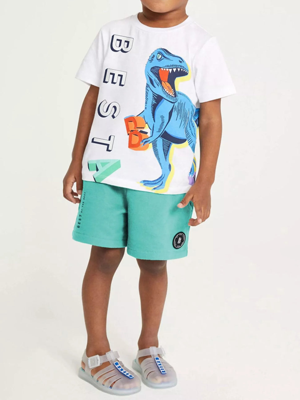 Children's Dinosaur Graphic Tee and Shorts Set