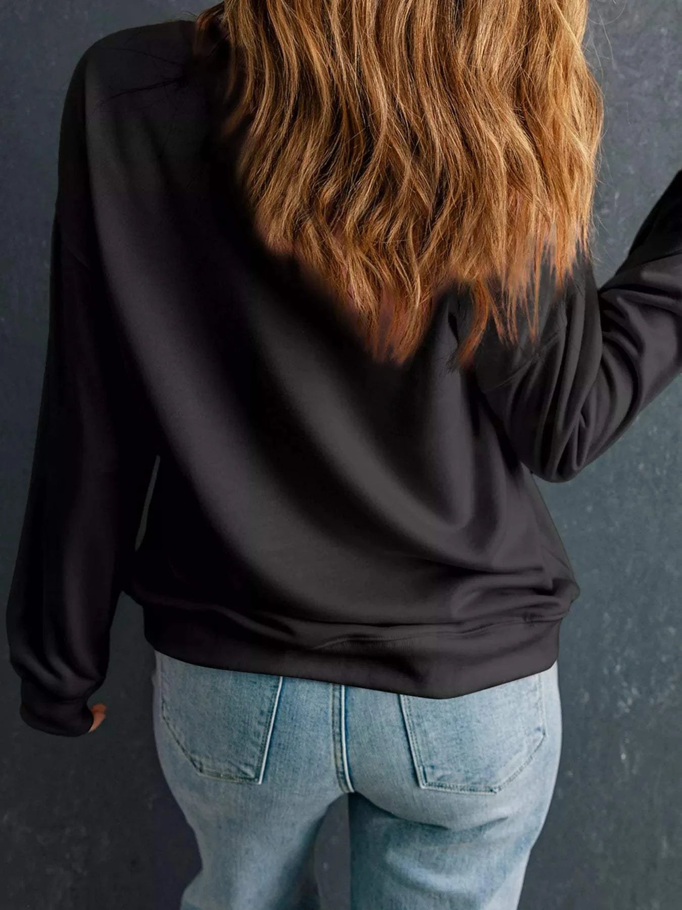 MERRY Christmas Letter Graphic Drop Shoulder Sweatshirt