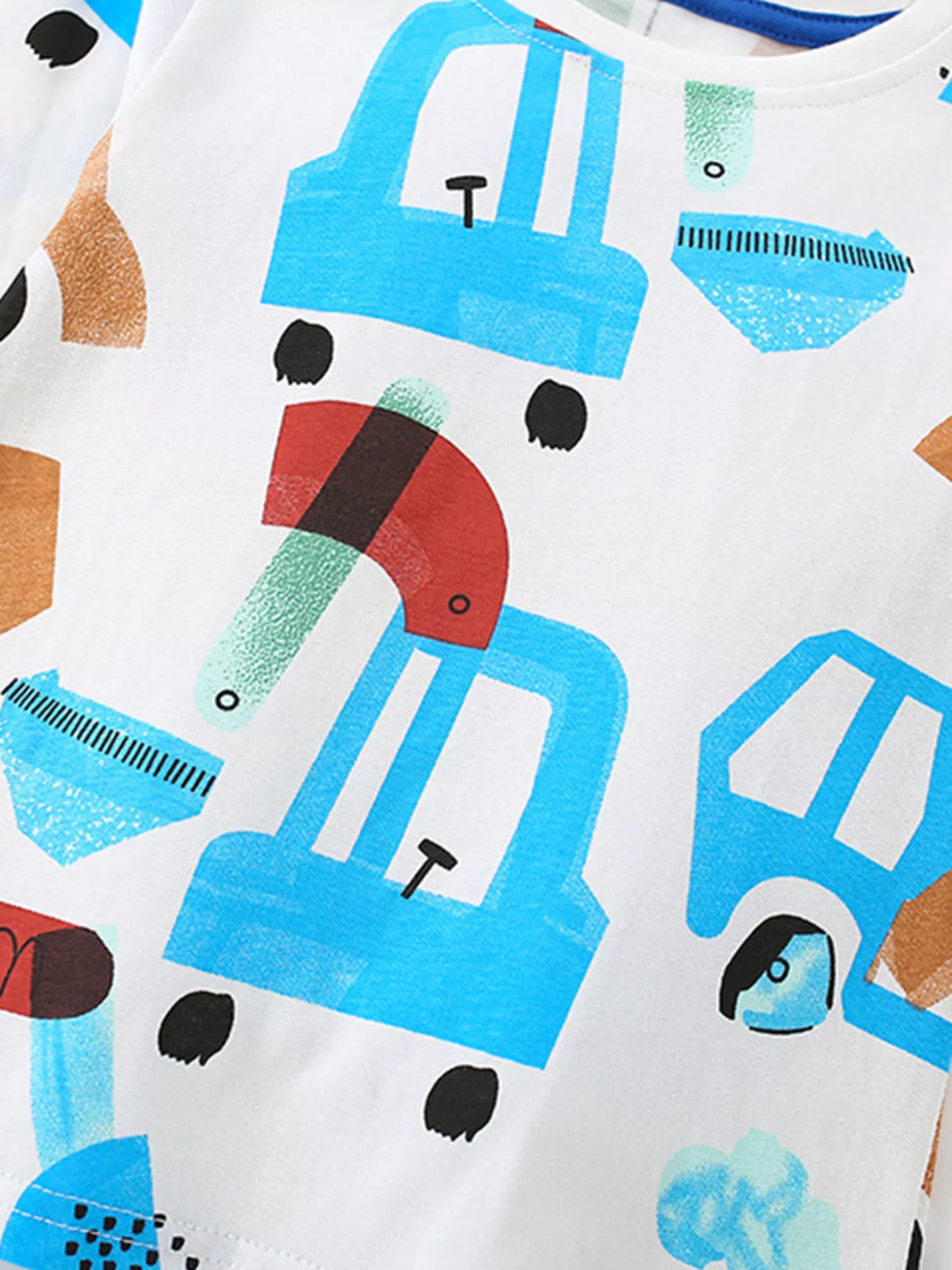 Children's Cartoon Truck Top and Pants Set