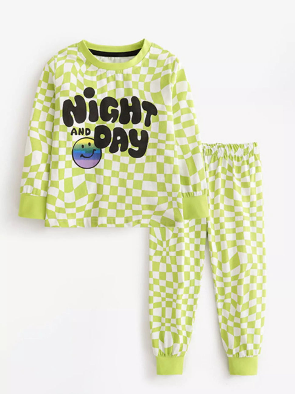 Children's Checkered Top and Pants Set
