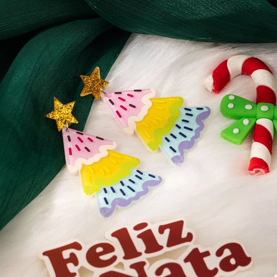 Christmas Tree Dangle Earrings