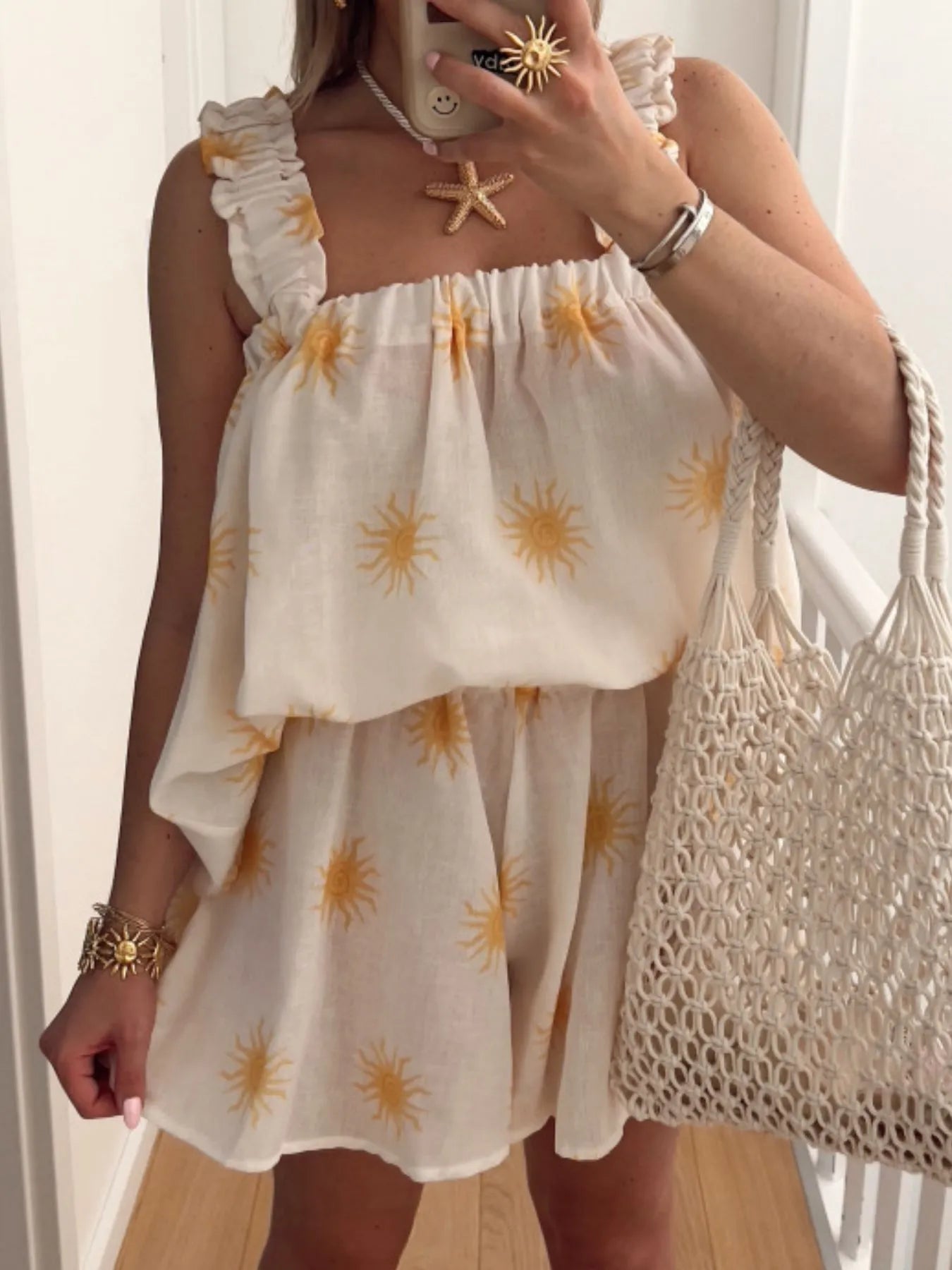 Striped Heart Cami Top and Shorts Set