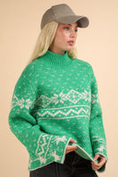 Switch VERY J Christmas Element Mock Neck Long Sleeve Sweater 3 image